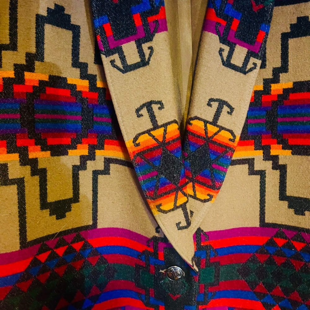 Pendleton Beige And Multicolor Patterned Blazer - image 4